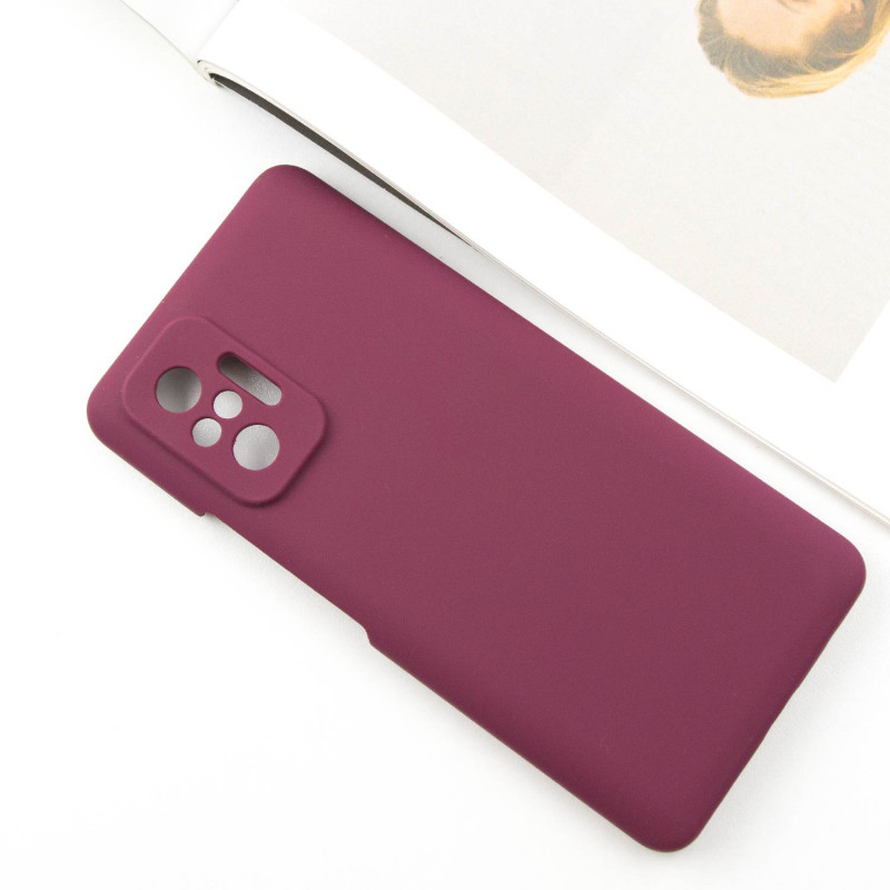 Фото Чехол Silicone Cover Lakshmi Full Camera (AAA) для Xiaomi Redmi Note 10 Pro / 10 Pro Max (Бордовый / Plum) на vchehle.ua