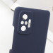 Чехол Silicone Cover Lakshmi Full Camera (AAA) для Xiaomi Redmi Note 10 Pro / 10 Pro Max (Темно-синий / Midnight blue) в магазине vchehle.ua