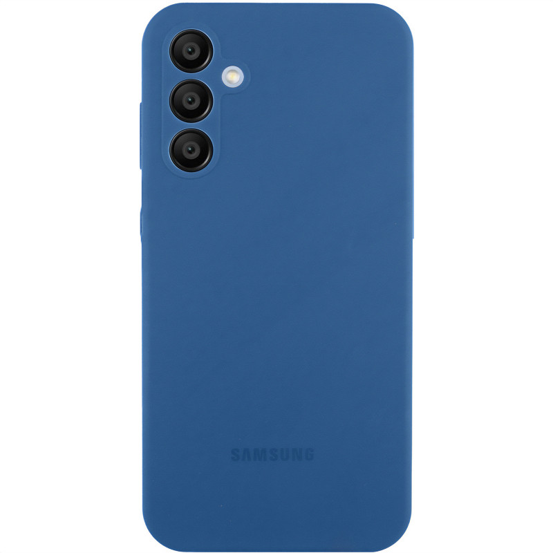 Чохол Silicone Cover Lakshmi Full Camera (AAA) with Logo на Samsung Galaxy S23 FE (Синій / Denim Blue)