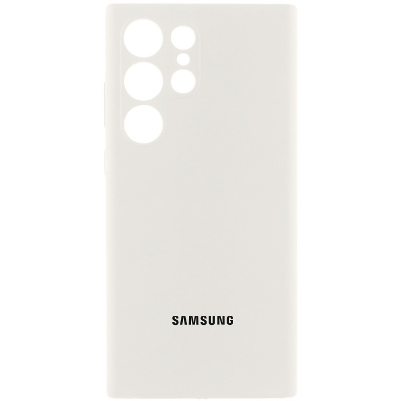 Чехол Silicone Cover Lakshmi Full Camera (AAA) with Logo для Samsung Galaxy S23 Ultra (Белый / White)