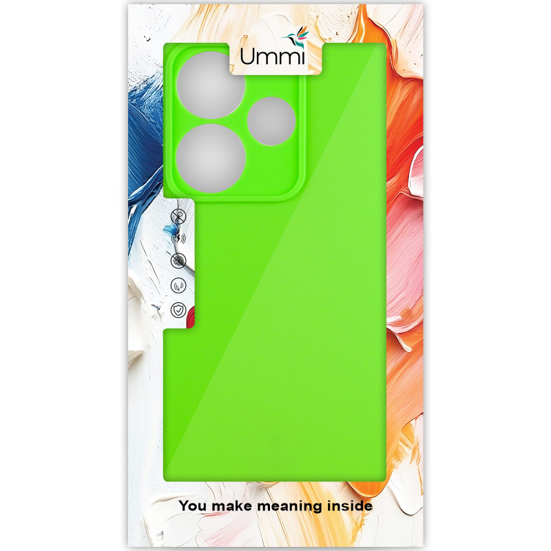 Фото Чохол Silicone Cover Ummi Lakshmi Full Camera (AA) на Xiaomi Redmi 13 4G / Poco M6 4G (Салатовий / Neon Green) на vchehle.ua