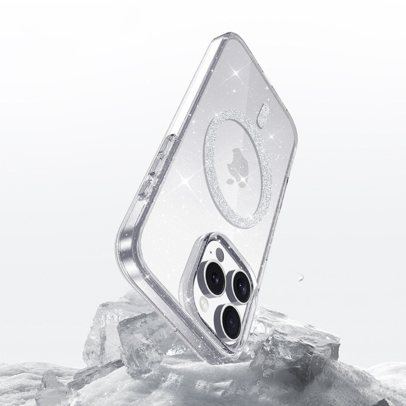 Купити Чохол TPU Eclipse Sparkle Magnetic Fit на Apple iPhone 15 Pro Max (6.7") (Clear) на vchehle.ua