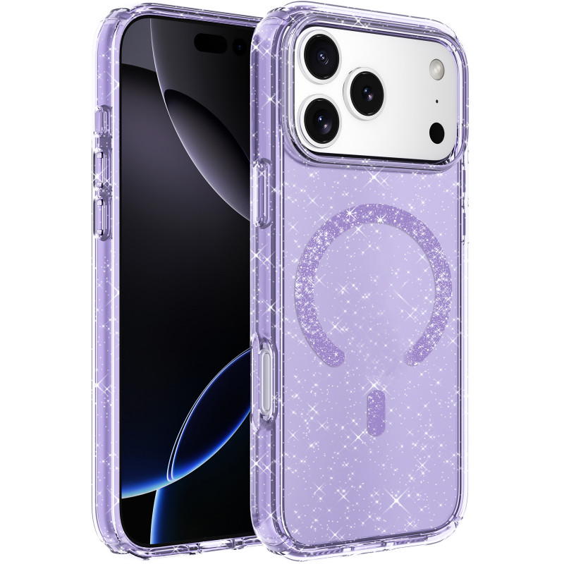 Чехол TPU Eclipse Sparkle Magnetic Fit для Apple iPhone 17 Pro (6.3") (Purple)