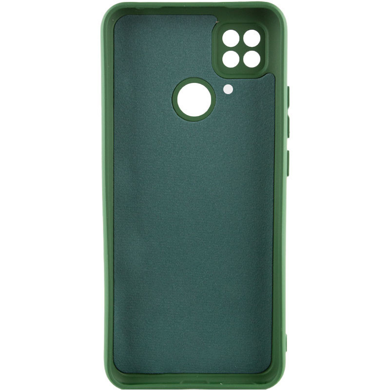 Фото Чехол TPU GETMAN Liquid Silk Full Camera для Xiaomi Redmi 10C (Зеленый / Dark green) на vchehle.ua
