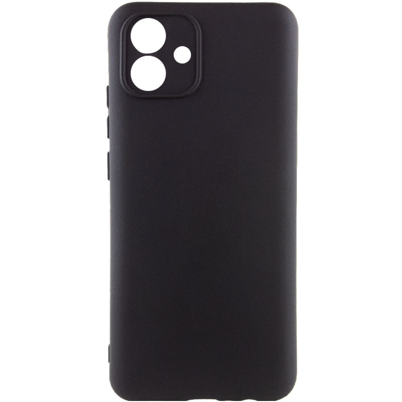 Чехол TPU GETMAN Liquid Silk Full Camera для Samsung Galaxy A07 (Черный / Black)