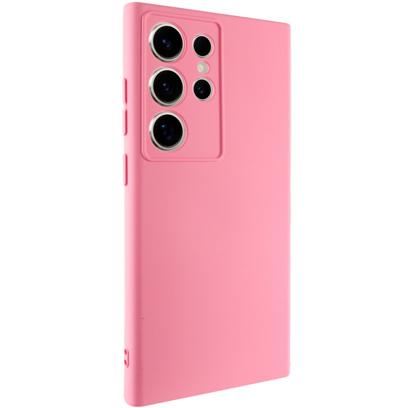 Фото Чохол TPU GETMAN Liquid Silk Full Camera на Samsung Galaxy S24 Ultra (Рожевий / Pink) на vchehle.ua