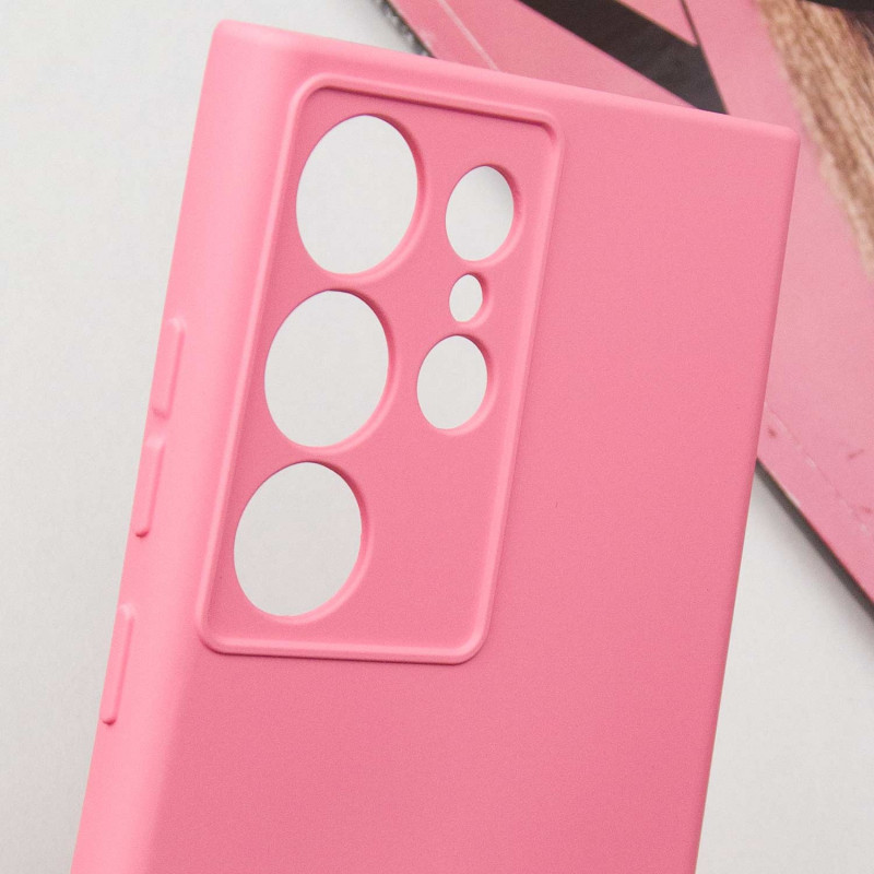 Купити Чохол TPU GETMAN Liquid Silk Full Camera на Samsung Galaxy S24 Ultra (Рожевий / Pink) на vchehle.ua