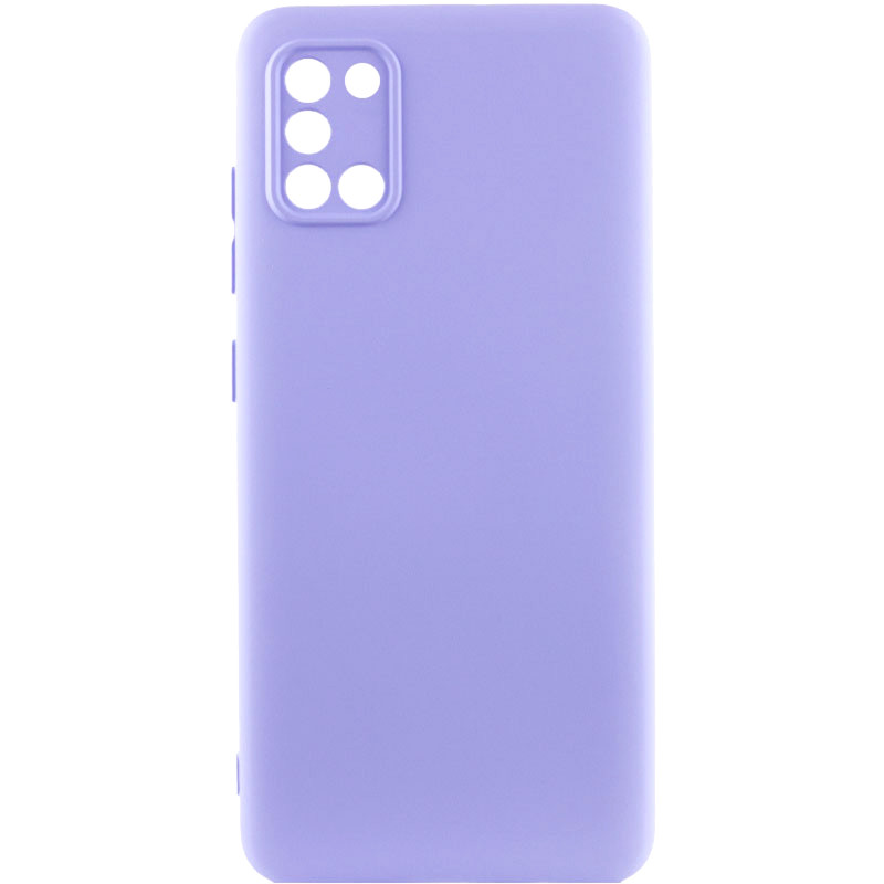 Чехол TPU GETMAN Liquid Silk Full Camera для Samsung Galaxy A31 (Сиреневый / Light purple)