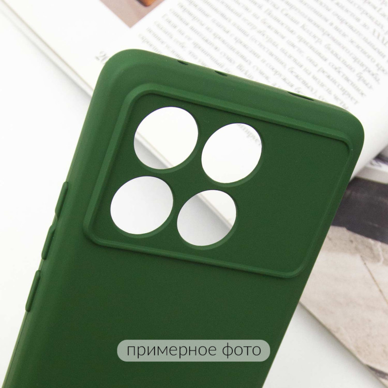 Купити Чохол TPU GETMAN Liquid Silk Full Camera на Xiaomi Poco X6 / Note 13 Pro 5G (Зелений / Dark green) на vchehle.ua