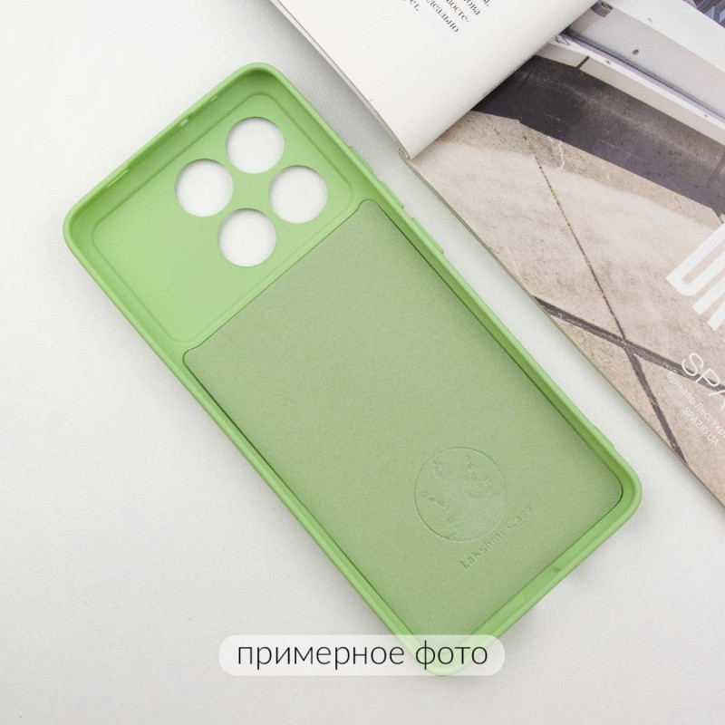 Фото Чохол TPU GETMAN Liquid Silk Full Camera на Xiaomi Poco X6 / Note 13 Pro 5G (Зелений / Pistachio) в маназині vchehle.ua