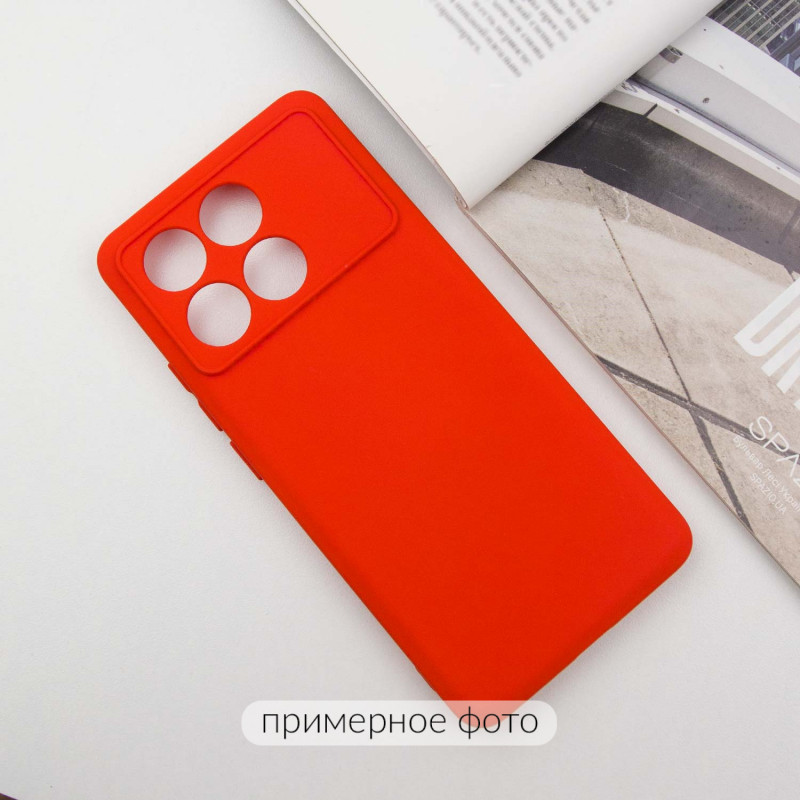 Фото Чохол TPU GETMAN Liquid Silk Full Camera на Xiaomi Poco X6 / Note 13 Pro 5G (Червоний / Red) на vchehle.ua