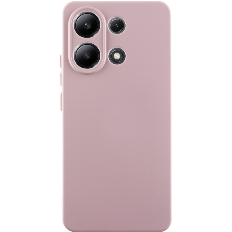 Чехол TPU GETMAN Liquid Silk Full Camera для Xiaomi Redmi Note 13 4G (Розовый / Pink Sand)