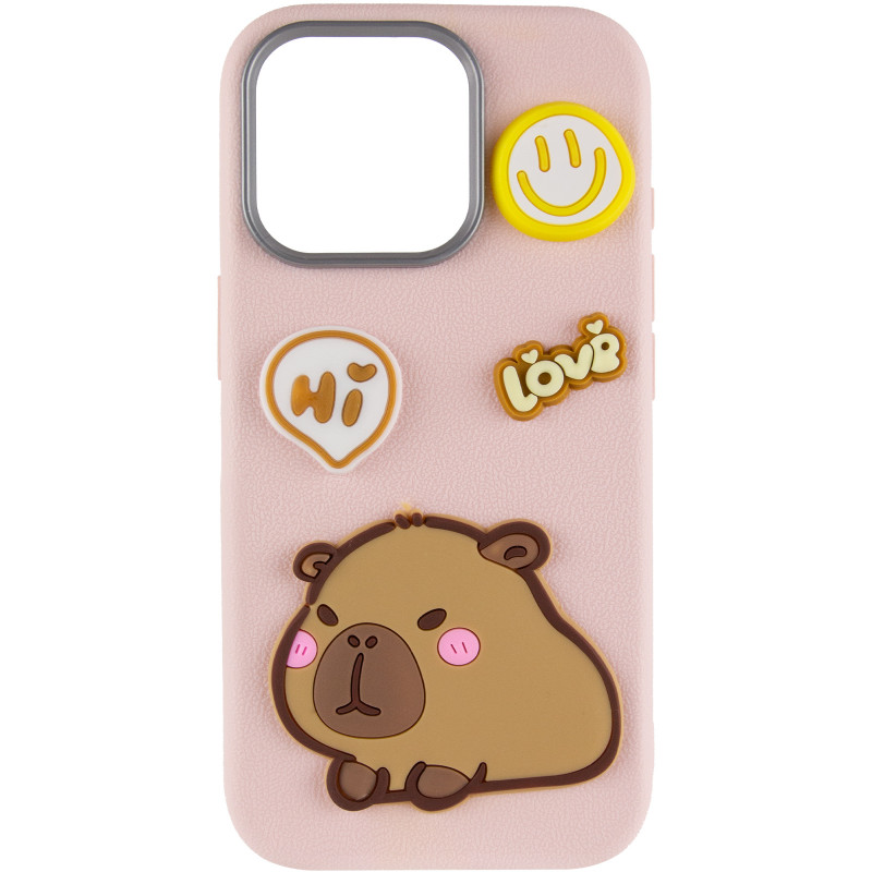 Фото Чехол TPU Leather Toys для Apple iPhone 11 Pro Max (6.5") (Capybara / Pink) на vchehle.ua