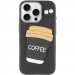 Фото Чехол TPU Leather Toys для Apple iPhone 12 Pro / 12 (6.1") (Coffee / Black) на vchehle.ua