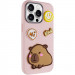 Чехол TPU Leather Toys для Apple iPhone 13 Pro (6.1") (Capybara / Pink)