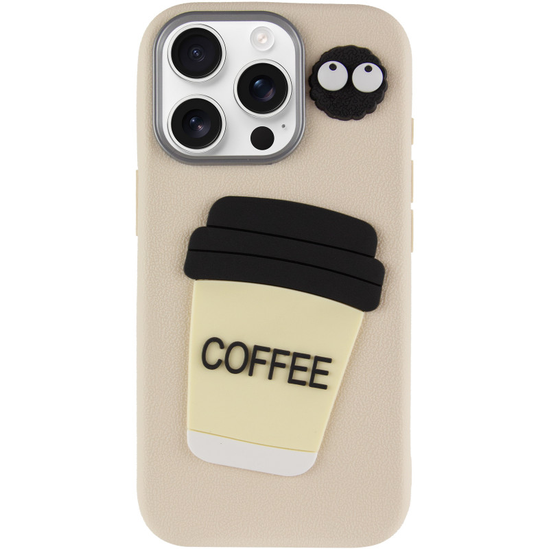 Фото Чохол TPU Leather Toys на Apple iPhone 14 Pro (6.1") (Coffee / Sand) на vchehle.ua