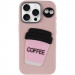 Фото Чехол TPU Leather Toys для Apple iPhone 14 Pro Max (6.7") (Coffee / Pink) на vchehle.ua