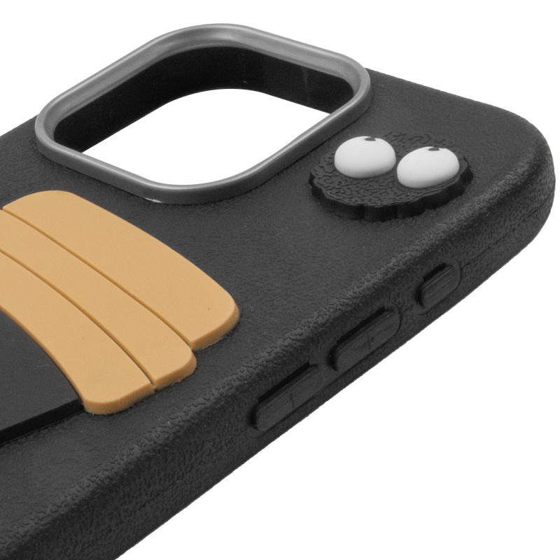 Чохол TPU Leather Toys на Apple iPhone 15 Pro Max (6.7") (Coffee / Black) в магазині vchehle.ua
