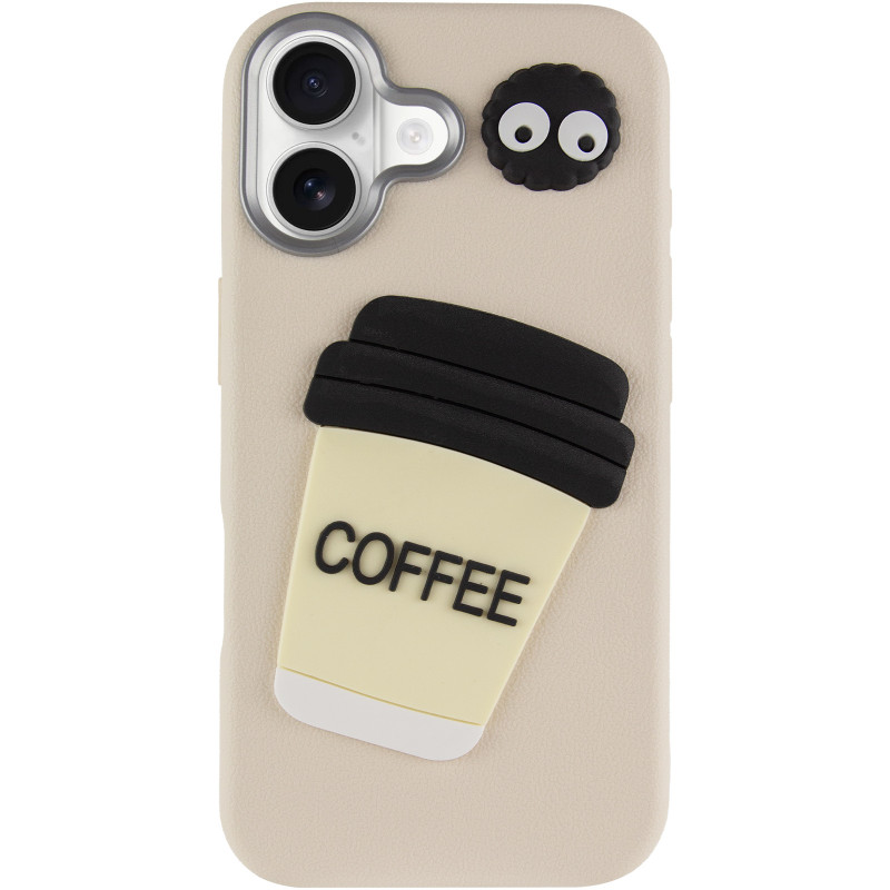 Фото Чохол TPU Leather Toys на Apple iPhone 16 (6.1") (Coffee / Sand) на vchehle.ua