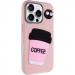Чохол TPU Leather Toys на Apple iPhone 16 Pro (6.3") (Coffee / Pink)