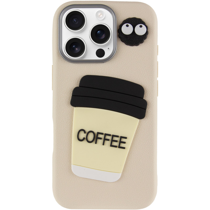 Фото Чохол TPU Leather Toys на Apple iPhone 16 Pro (6.3") (Coffee / Sand) на vchehle.ua