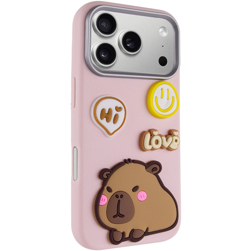 Чохол TPU Leather Toys на Apple iPhone 17 Pro Max (6.9") (Capybara / Pink)
