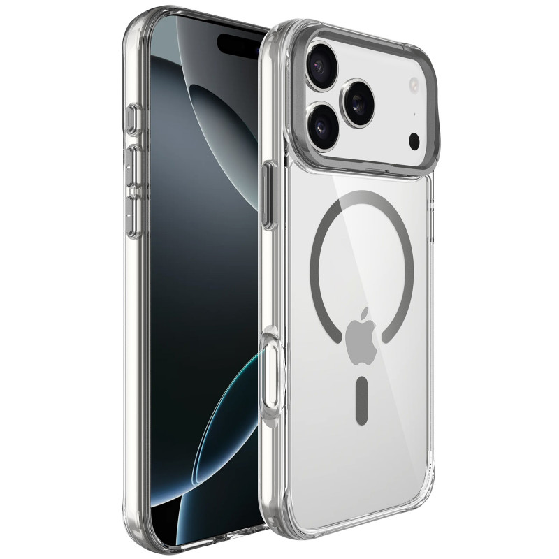 Фото Чехол TPU Space Case Apex with Magnetic Safe для Apple iPhone 17 Pro (6.3") (Grey) на vchehle.ua