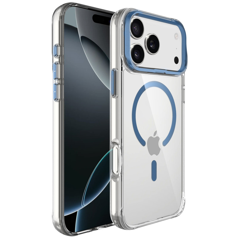 Чехол TPU Space Case Apex with Magnetic Safe для Apple iPhone 17 Pro (6.3") (Navy Blue)