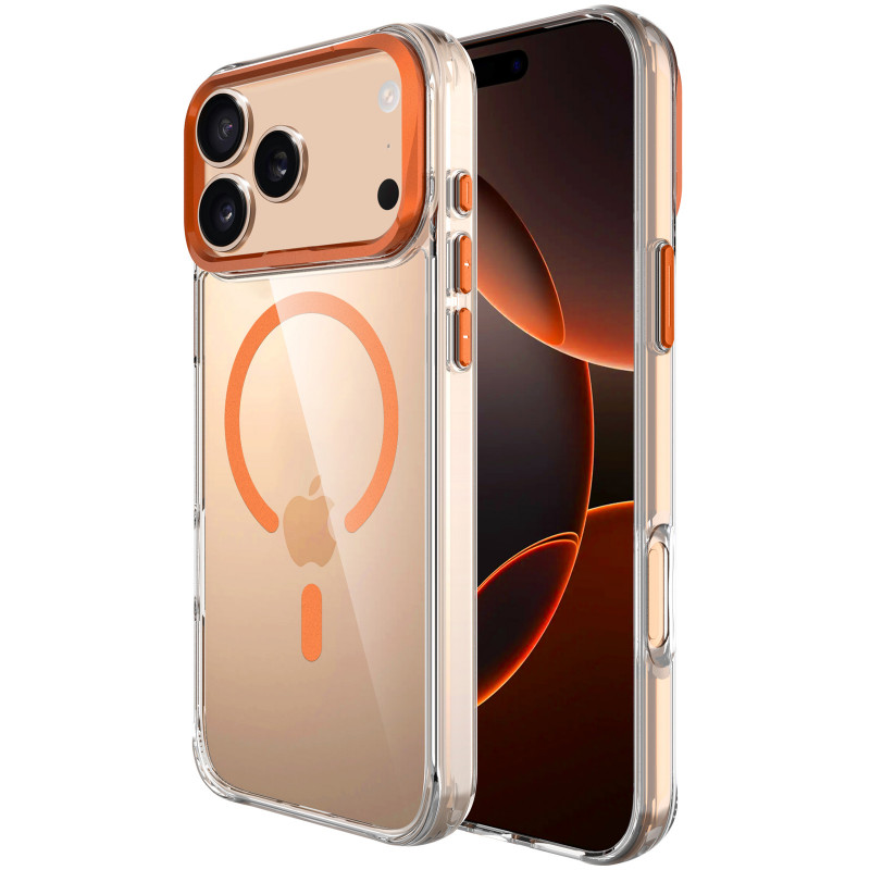 Чехол TPU Space Case Apex with Magnetic Safe для Apple iPhone 17 Pro (6.3") (Papaya)