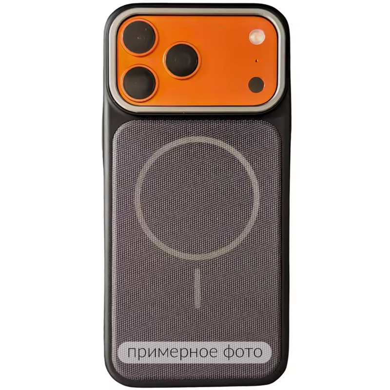 Чехол PC Textile Hybrid with Magnetic Fit для Apple iPhone 16 (6.1") (Black / Purple)
