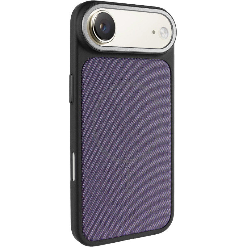 Чехол PC Textile Hybrid with Magnetic Fit для Apple iPhone 17 Air (6.5") (Black / Purple)