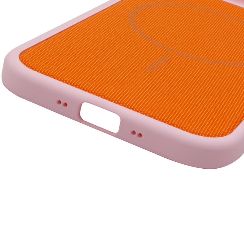 Купить Чехол PC Textile Hybrid with Magnetic Fit для Apple iPhone 17 Air (6.5") (Pink / Orange) на vchehle.ua