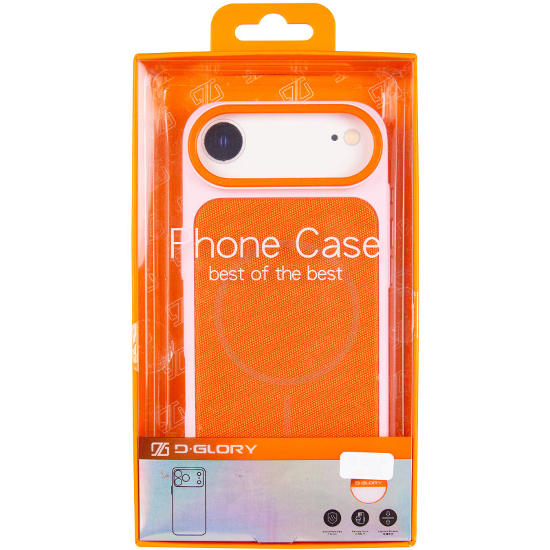 Заказать Чехол PC Textile Hybrid with Magnetic Fit для Apple iPhone 17 Air (6.5") (Pink / Orange) на vchehle.ua