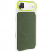 Чехол PC Textile Hybrid with Magnetic Fit для Apple iPhone 17 Air (6.5") (White / Green)