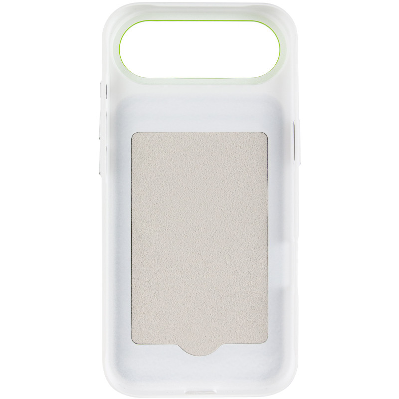 Фото Чехол PC Textile Hybrid with Magnetic Fit для Apple iPhone 17 Air (6.5") (White / Green) в магазине vchehle.ua