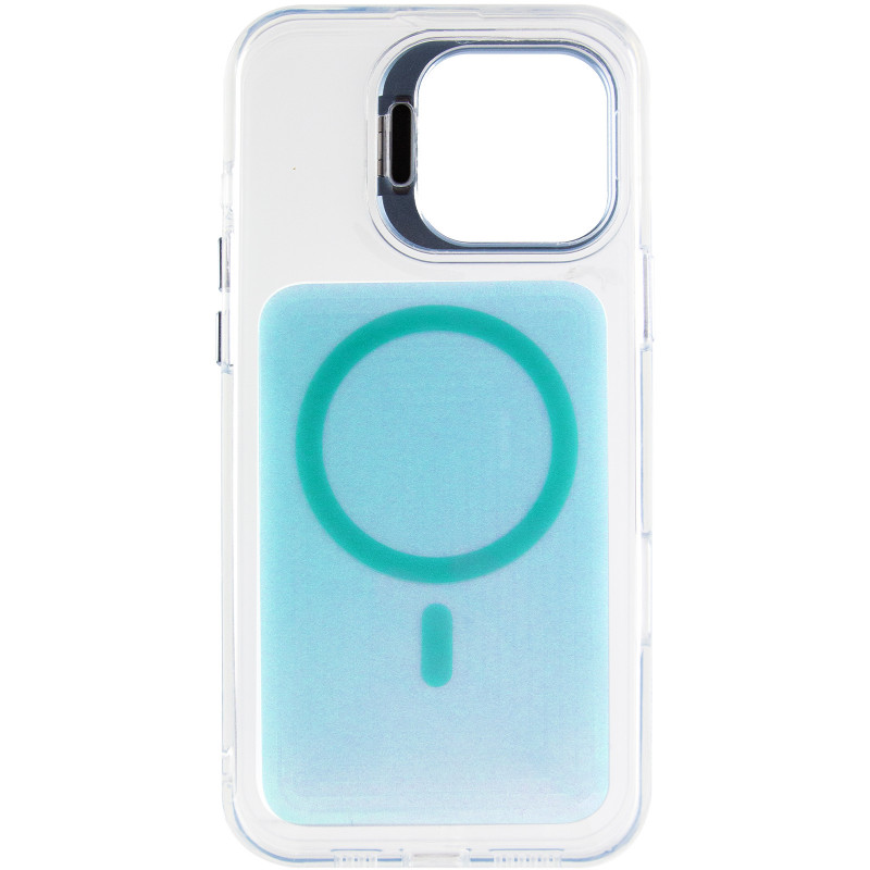 Фото Чохол TPU+PC Jewel Sparkle with Magnetic Safe на Apple iPhone 16 Pro (6.3") (Aqua Blue) в маназині vchehle.ua