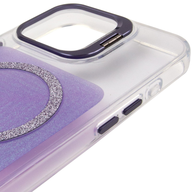 Чохол TPU+PC Jewel Sparkle with Magnetic Safe на Apple iPhone 16 Pro (6.3") (Lavender Glitter) в магазині vchehle.ua