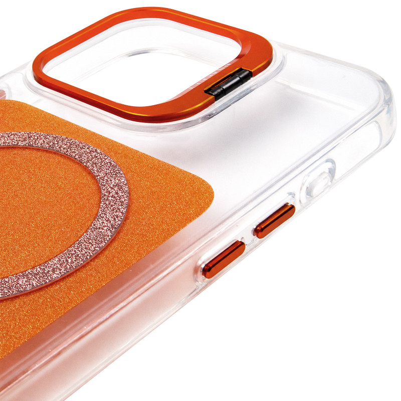 Чохол TPU+PC Jewel Sparkle with Magnetic Safe на Apple iPhone 16 Pro (6.3") (Orange Sparkle) в магазині vchehle.ua