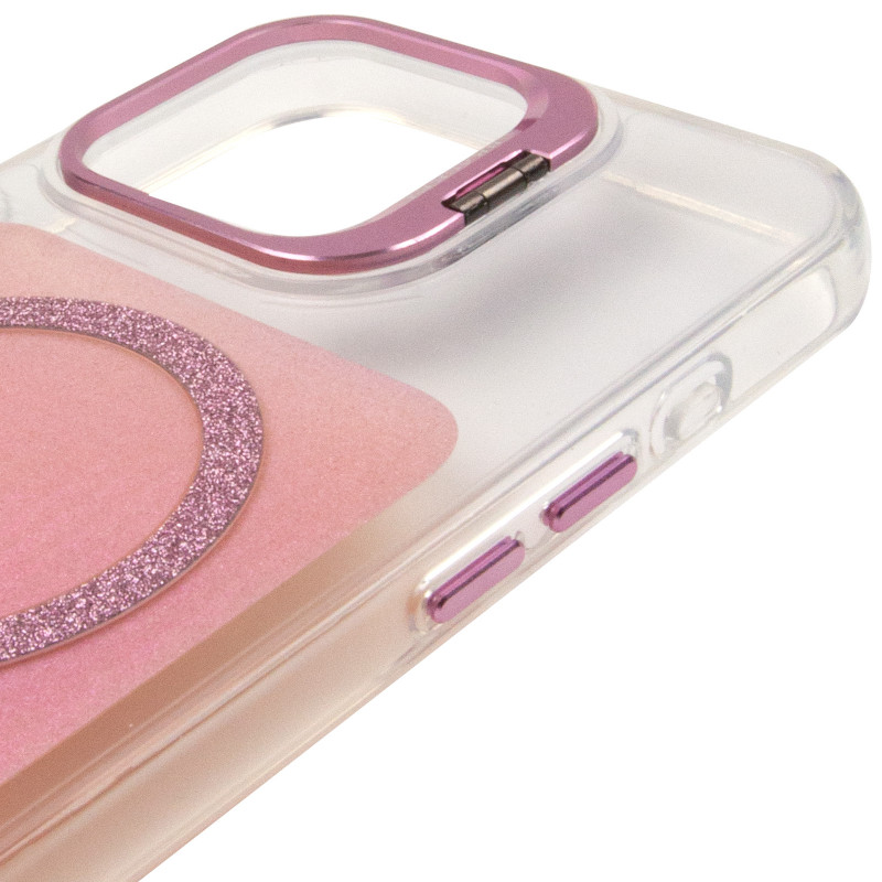 Чохол TPU+PC Jewel Sparkle with Magnetic Safe на Apple iPhone 16 Pro (6.3") (Pink Ruby) в магазині vchehle.ua