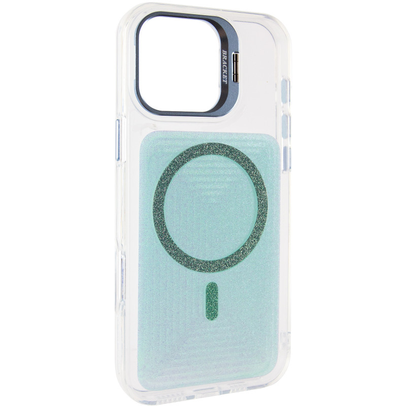 Чехол TPU+PC Jewel Sparkle with Magnetic Safe для Apple iPhone 17 (6.3") (Aqua Blue)