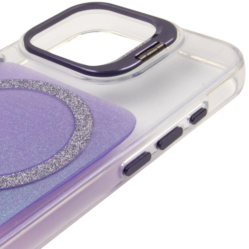 Чехол TPU+PC Jewel Sparkle with Magnetic Safe для Apple iPhone 17 (6.3") (Lavender Glitter) в магазине vchehle.ua
