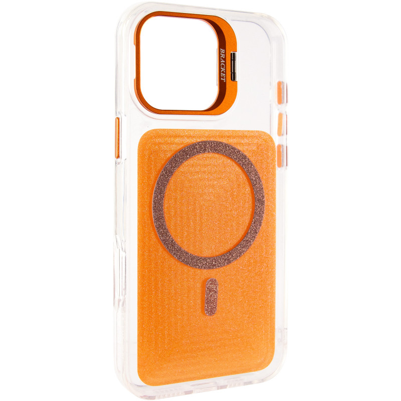 Чехол TPU+PC Jewel Sparkle with Magnetic Safe для Apple iPhone 17 (6.3") (Orange Sparkle)