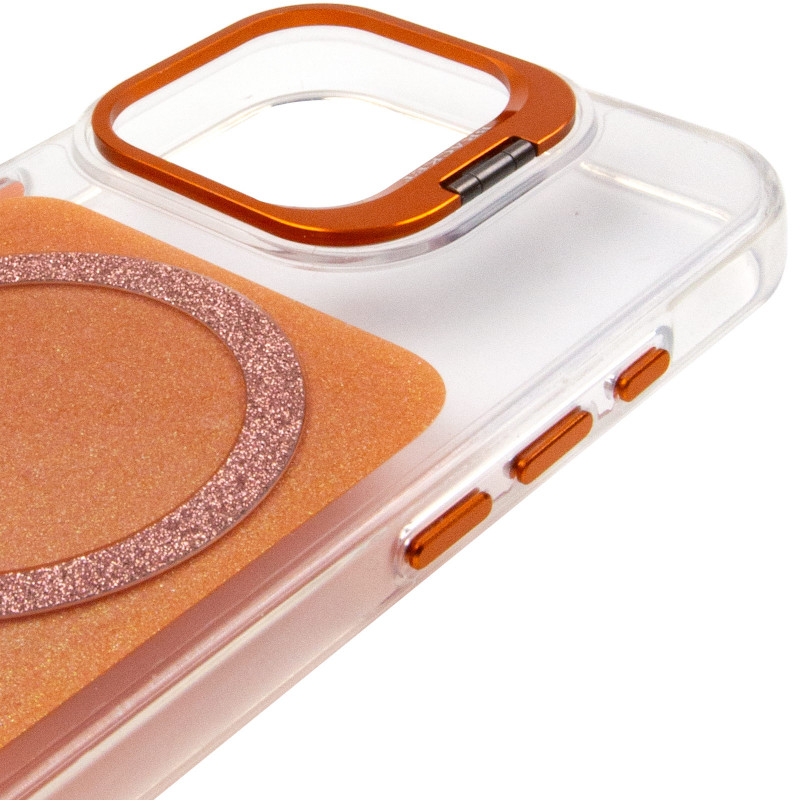 Чехол TPU+PC Jewel Sparkle with Magnetic Safe для Apple iPhone 17 (6.3") (Orange Sparkle) в магазине vchehle.ua