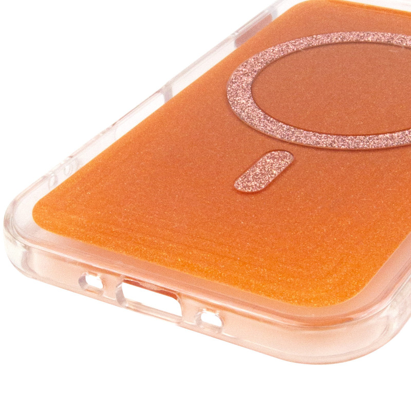 Купить Чехол TPU+PC Jewel Sparkle with Magnetic Fit для Apple iPhone 17 Air (6.5") (Orange Sparkle) на vchehle.ua