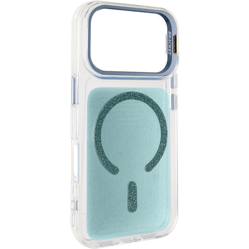 Чехол TPU+PC Jewel Sparkle with Magnetic Safe для Apple iPhone 17 Pro (6.3") (Aqua Blue)