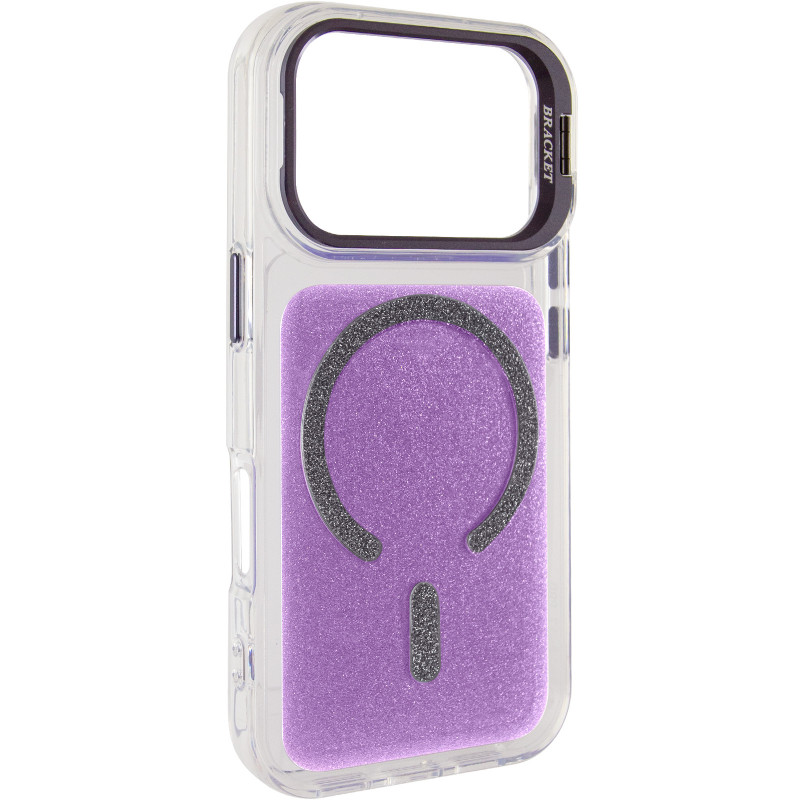 Чехол TPU+PC Jewel Sparkle with Magnetic Safe для Apple iPhone 17 Pro (6.3") (Lavender Glitter)
