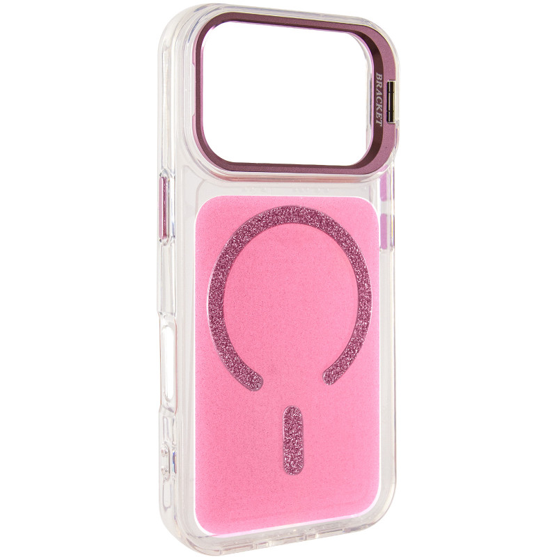 Чехол TPU+PC Jewel Sparkle with Magnetic Safe для Apple iPhone 17 Pro (6.3") (Pink Ruby)