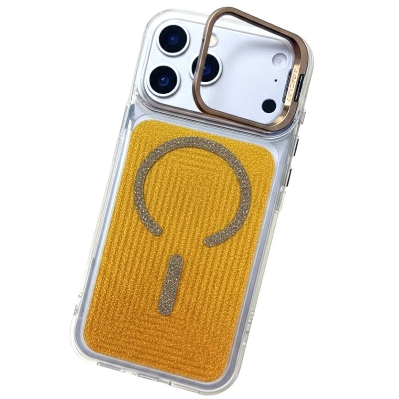 Фото Чехол TPU+PC Jewel Sparkle with Magnetic Safe для Apple iPhone 17 Pro (6.3") (Sunny Gold) на vchehle.ua
