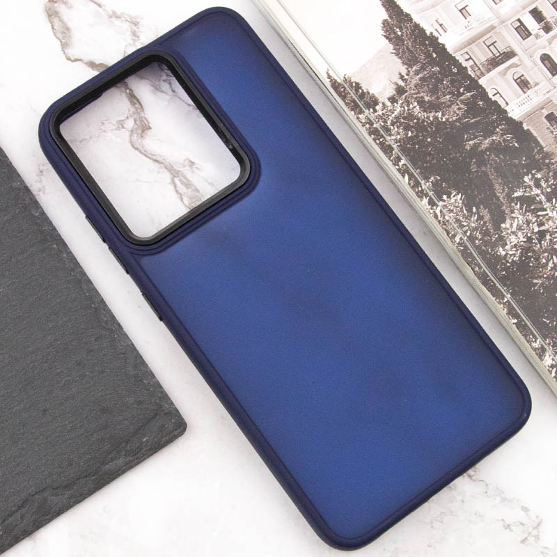 Чохол TPU+PC Lyon Frosted на Motorola Edge 60 Fusion (Navy Blue) в магазині vchehle.ua
