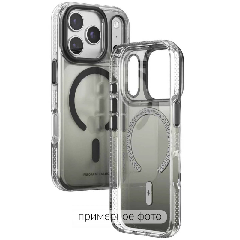 Фото Чехол TPU+PC Puloka Resplendent with Magnetic Safe для Apple iPhone 16 Pro Max (6.9") (Black) на vchehle.ua